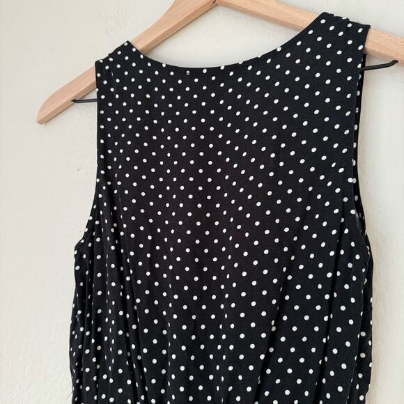 Forever 21 Women's Polka Dot Romper Tank V Neck Sleeveless Top Size Small - Picture 8 of 9